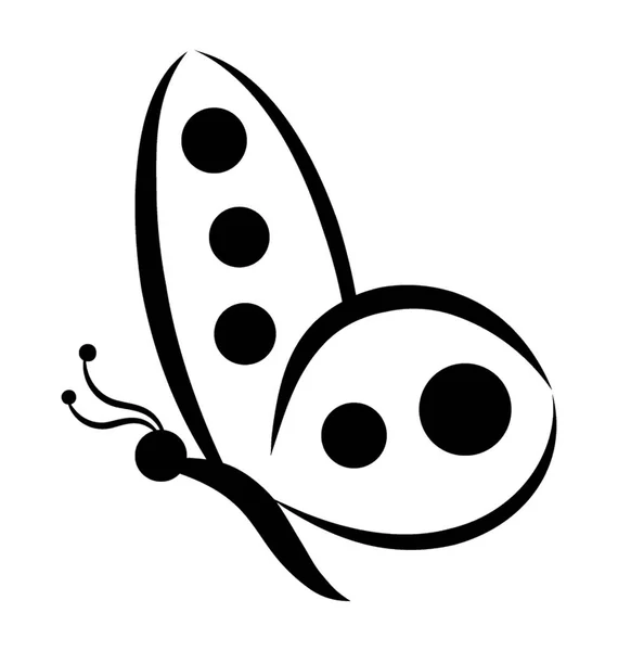 Symbol Des Frühlings Schmetterling Demophon Tätowierung — Stockvektor