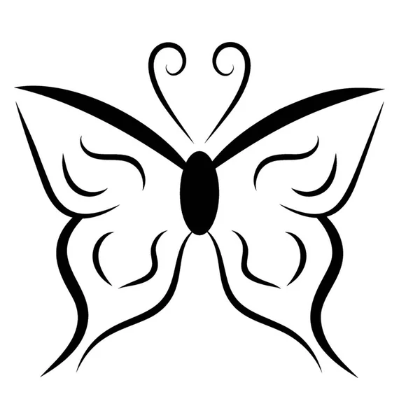 Flying Mariposa Símbolo Icono Diseño — Vector de stock