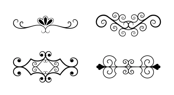 Flourishes Designs Icon Pack — Stock Vector