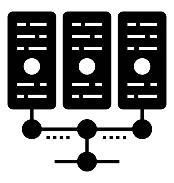 Сервер Даних Піктограма Вектора Гліфів — стоковий вектор