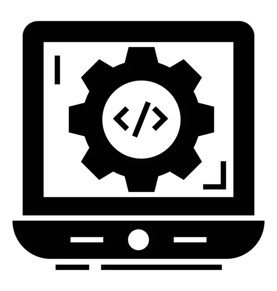 Programación Informática Icono Del Glifo — Archivo Imágenes Vectoriales