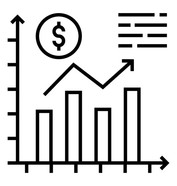 Analytics Grafik Çizgi Vektör — Stok Vektör