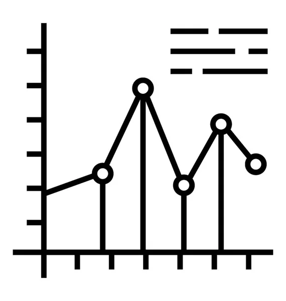 Icône Ligne Perte Économique Représentation Graphique — Image vectorielle