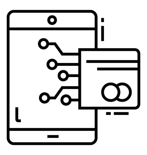 Значок Вектора Строки Онлайн Транзакции — стоковый вектор