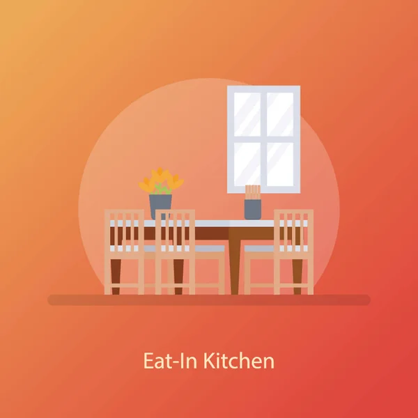 Flache Vektorsymbol Des Essens Der Küche — Stockvektor