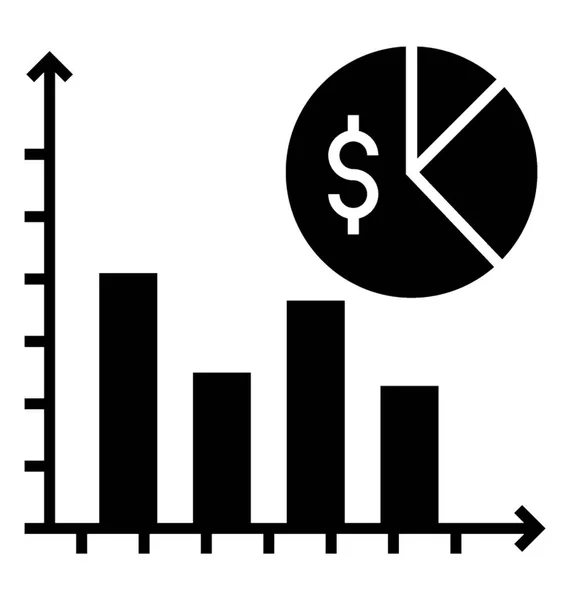 Analizi Istatistik Glif Simgesi Tasarım — Stok Vektör