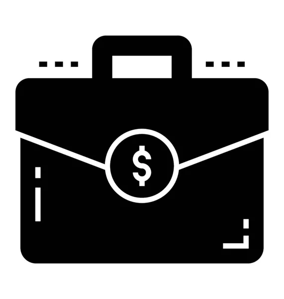 Business Portfolio Solid Icon Vector — Stock Vector