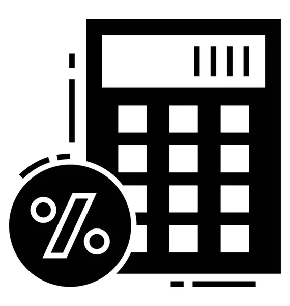 Accounting Solid Vector Icon — Stock Vector
