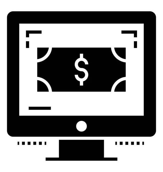 Aplicación Banca Por Internet Vector Sólido — Archivo Imágenes Vectoriales