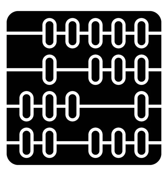 Abacus Glyph Vector Ícone —  Vetores de Stock