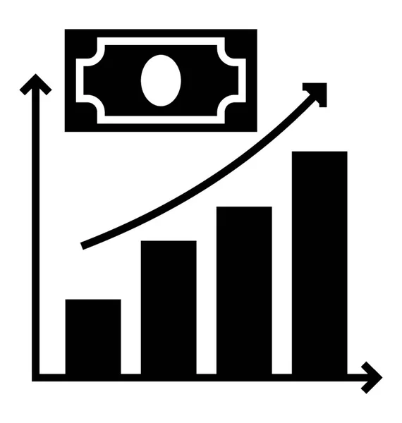 Твердая Икона Привлечения Денег Успех Бизнеса — стоковый вектор