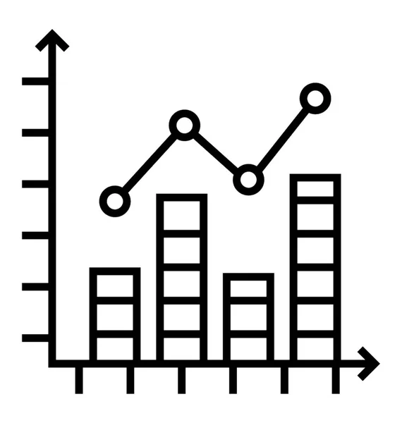 Graphique Données Indiquant Vecteur Ligne Graphique Affaires — Image vectorielle