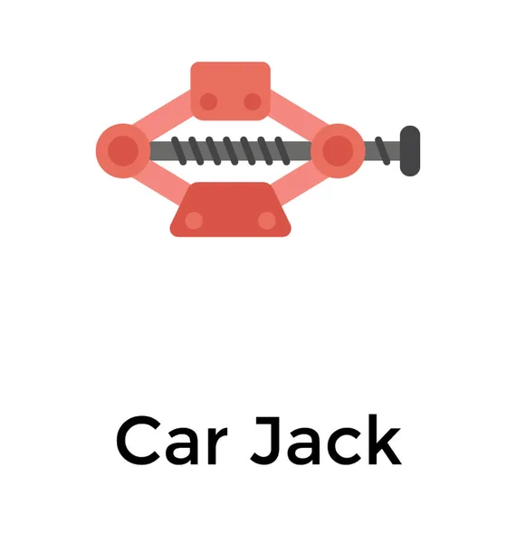 Αυτοκίνητο Jack Επίπεδη Εικονίδιο Σχεδιασμός — Διανυσματικό Αρχείο