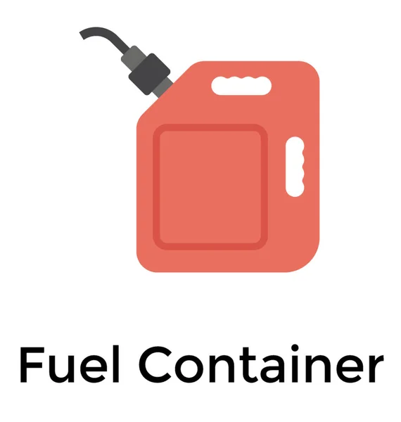 Fuel Container Flat Icon Vector — Stock Vector