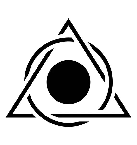Icono Vector Enclavamiento Triangular — Archivo Imágenes Vectoriales