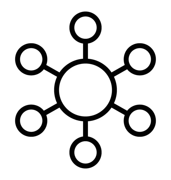 Networking Line Icon Design — Stock Vector