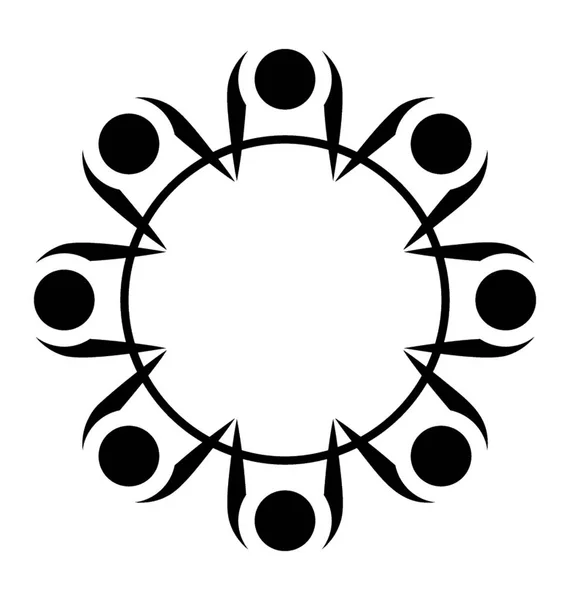 Дизайн Символів Спільноти Твердій Піктограмі — стоковий вектор