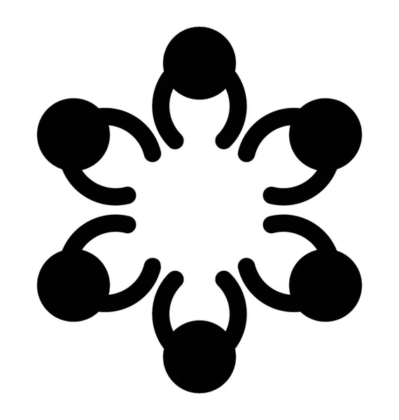コラボレーション シンボル デザインの固体のベクトル — ストックベクタ