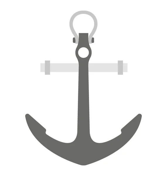 Flat Vector Icon Anchor — Stock Vector