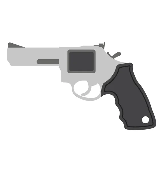 Icône Vectorielle Plate Revolver Pirate — Image vectorielle