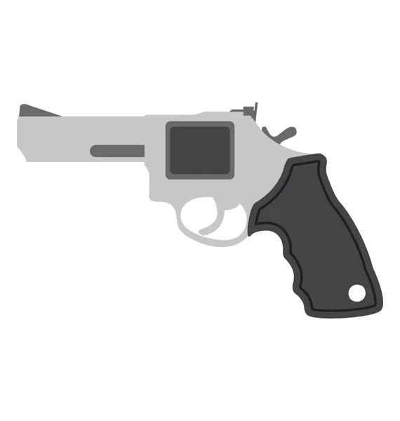 Platte Vector Pictogram Van Piraat Revolver — Stockvector