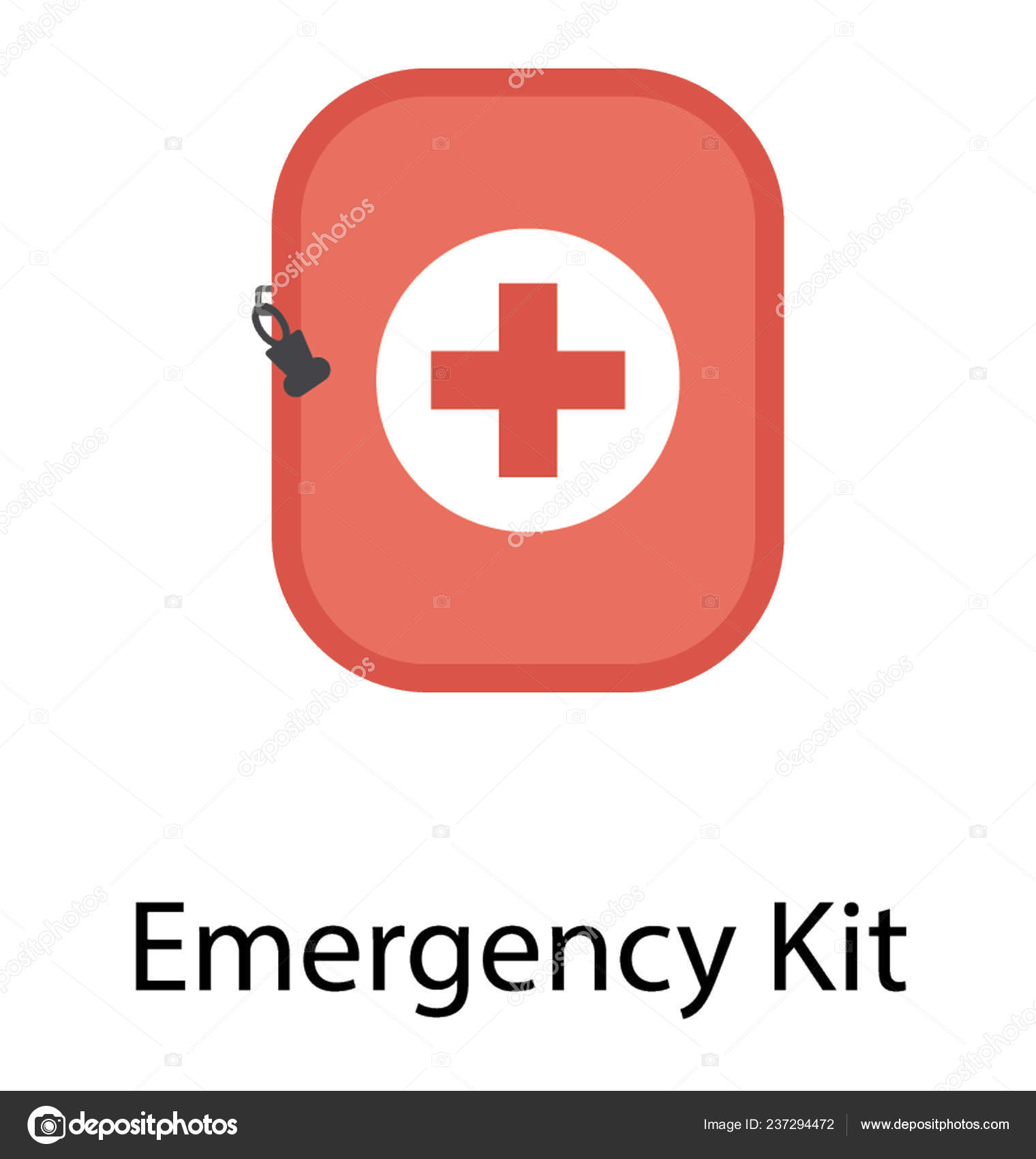 Kit de emergencia para coche sobre fondo blanco