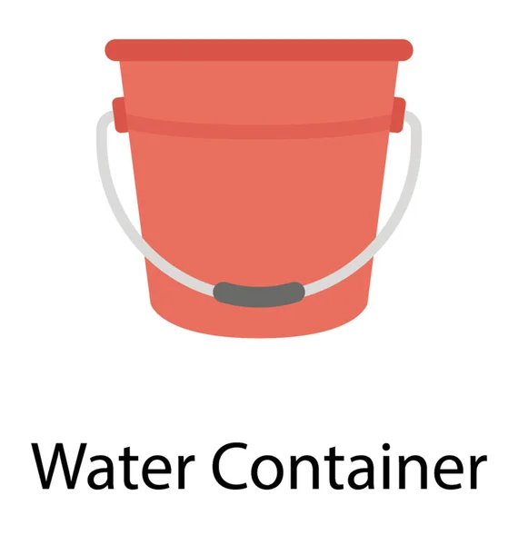 Icono Vector Plano Del Contenedor Agua — Archivo Imágenes Vectoriales