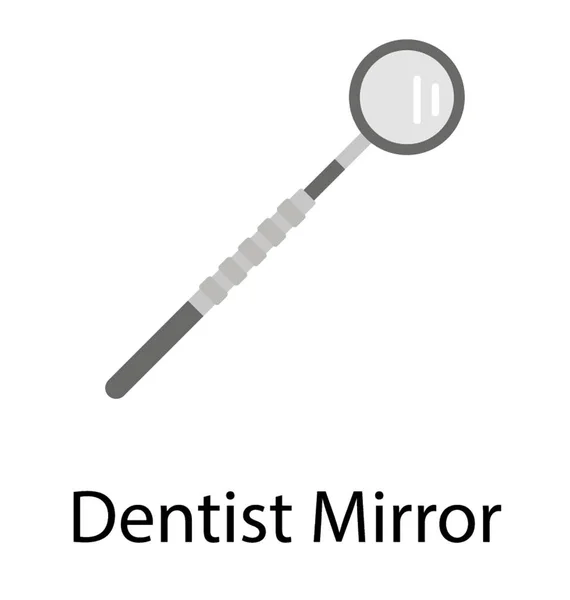 Ícone Vetorial Plano Espelho Dentista —  Vetores de Stock