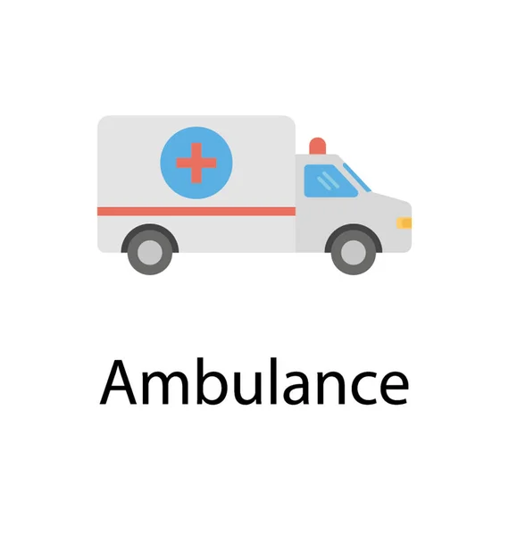 Ambulancia Vehículo Para Atención Médica Emergencia — Vector de stock