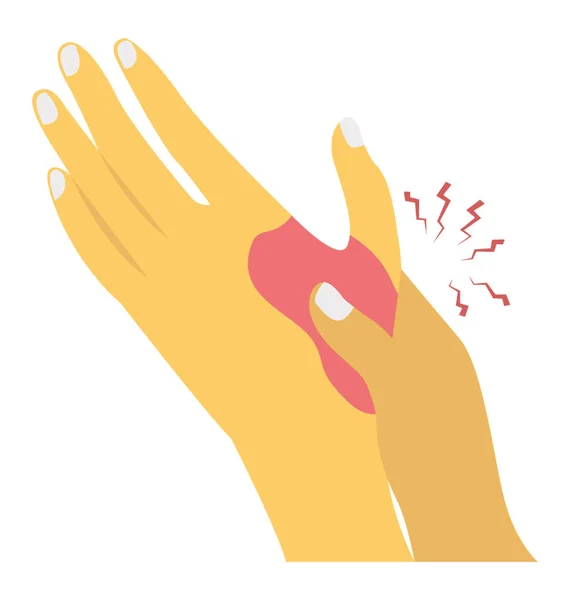 拇指关节断裂平面图标设计 — 图库矢量图片