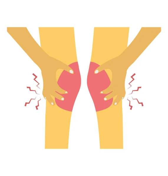 Knie Bluten Flach Symbol Vektor — Stockvektor