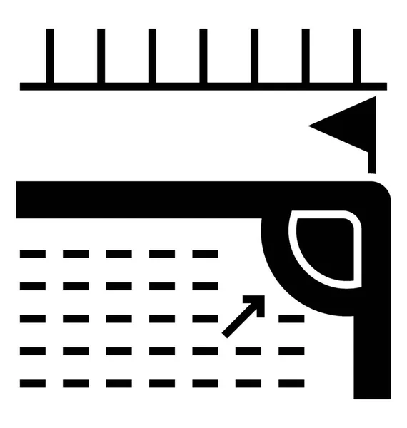 Doel Vak Solide Pictogram Ontwerp — Stockvector