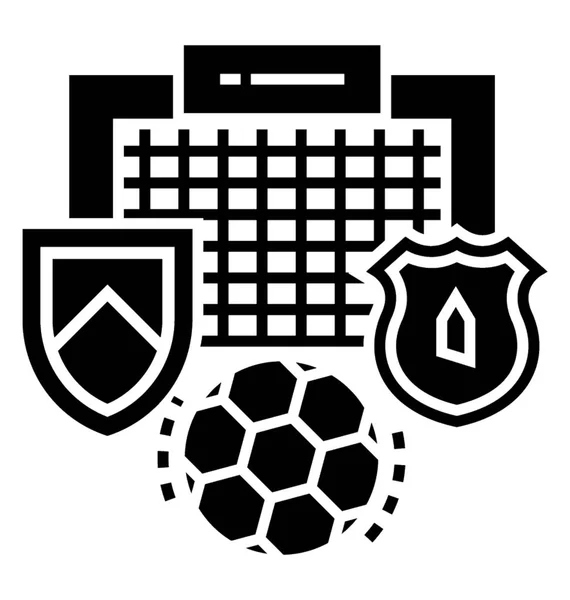Football Competitors Solid Icon Design — Stock Vector