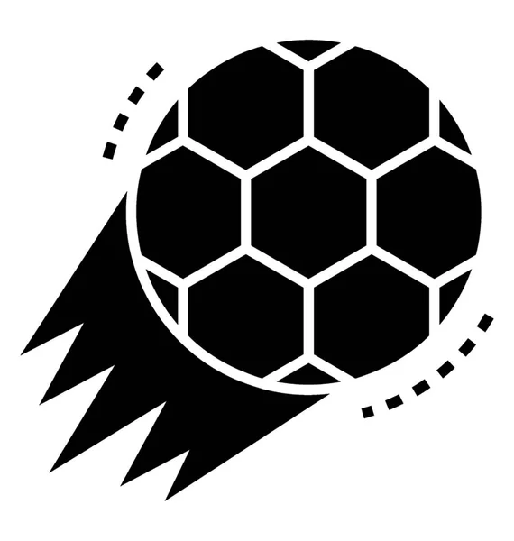 Pass Fußball Solide Symbol Vektor — Stockvektor