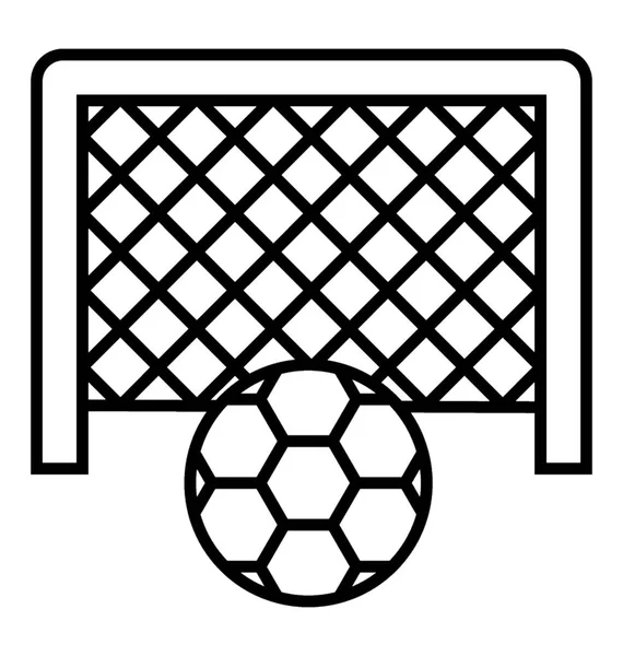 Football Net Concept Line Icon Vektor Football Goal Post — Stockvektor