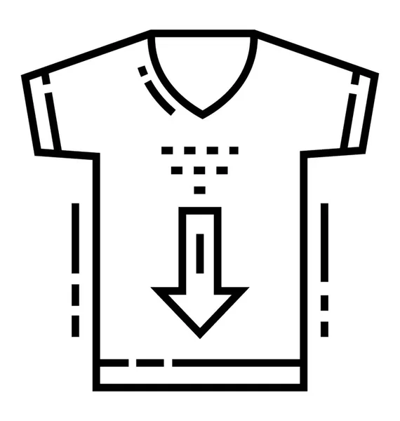 Voetbal Kleding Lijn Pictogram Ontwerp — Stockvector