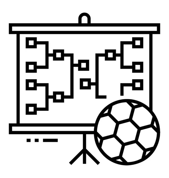 Дизайн Піктограм Спортивної Ієрархії Лінії — стоковий вектор