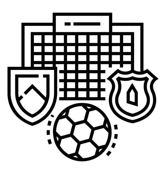 Football Competitors Line Icon Design — Stock Vector
