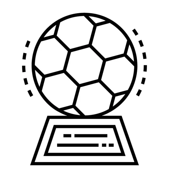 Football Trophy Line Icon Design — Stock Vector