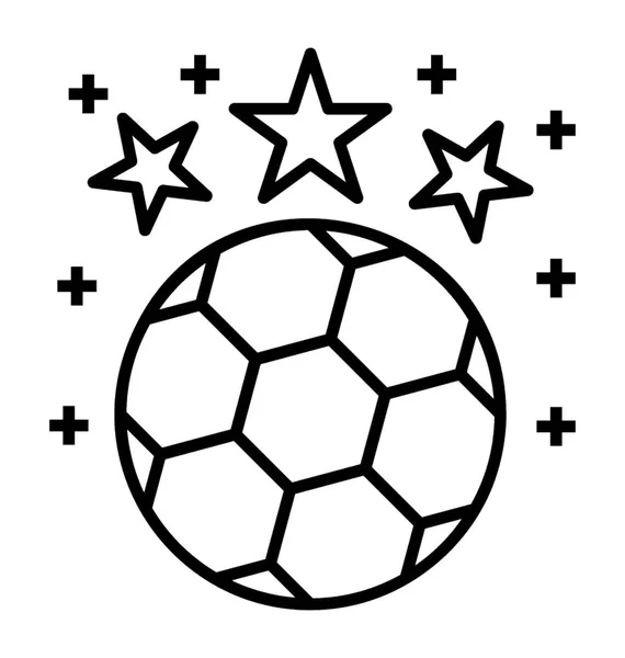 Desenho Ícone Linha Emblema Esportivo —  Vetores de Stock