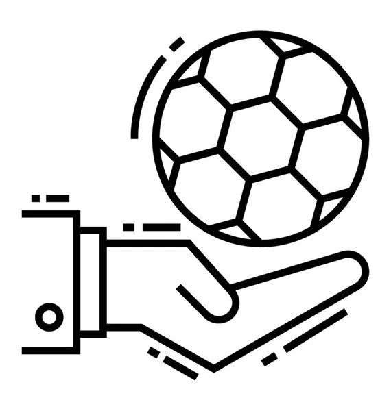 Football Icône Ligne Charité — Image vectorielle