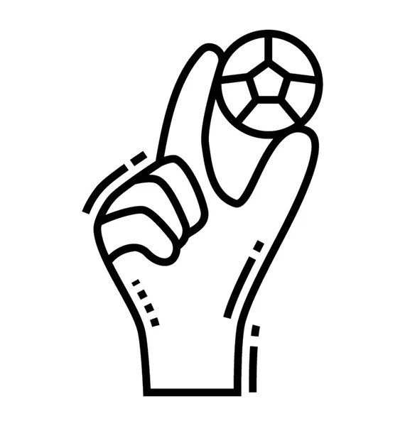 Lijn Pictogram Ontwerp Van Voetbal Logo — Stockvector