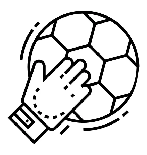 Goalkeeper Line Icon Design — Stock Vector