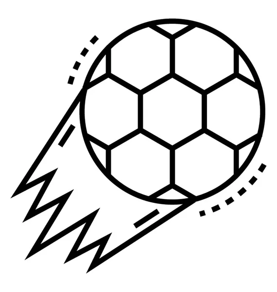 Passez Vecteur Icône Ligne Ballon Football — Image vectorielle