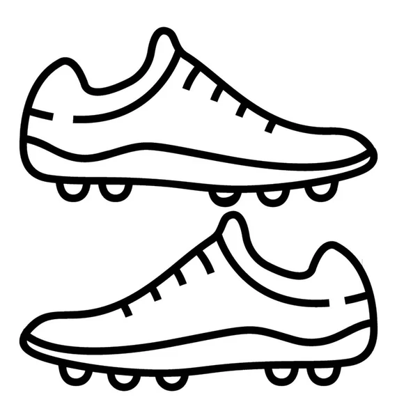 Icône Ligne Crampon Football — Image vectorielle