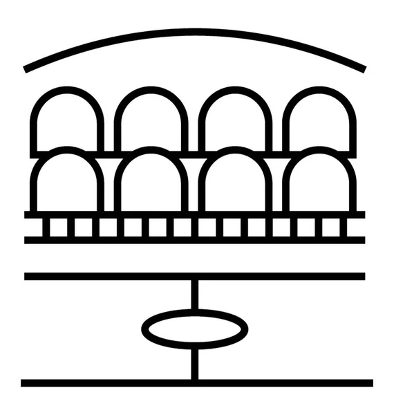 Icône Vectorielle Ligne Auditorium — Image vectorielle