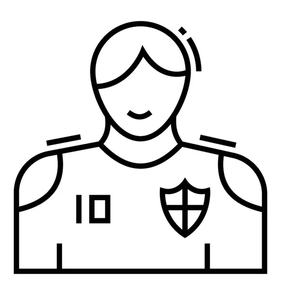 Піктограма Лінії Футболіста — стоковий вектор