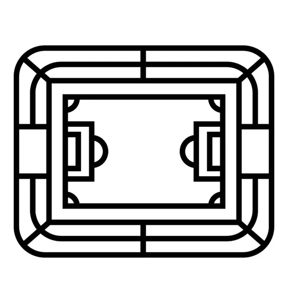 Liniensymbol Design Der Stadionansicht — Stockvektor