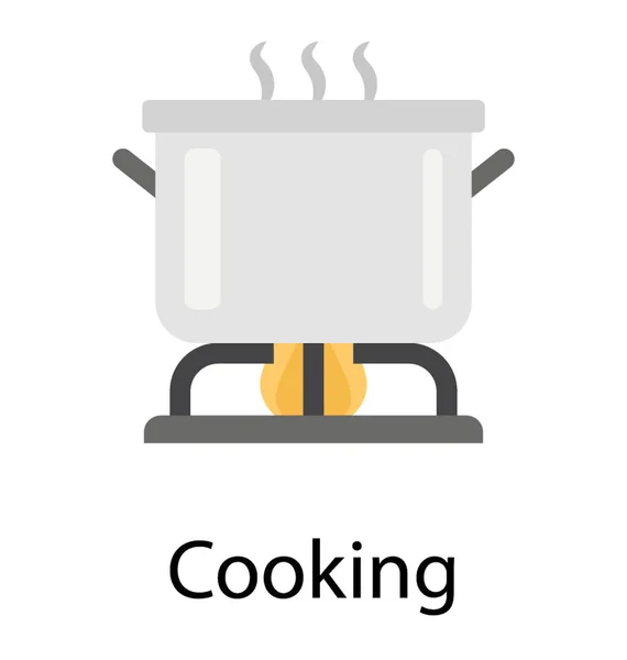 Μαγείρεμα Ποδιών Επίπεδη Εικονίδιο Σχεδιασμός — Διανυσματικό Αρχείο