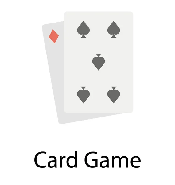 Card Game Flat Vector Icon — Stock Vector